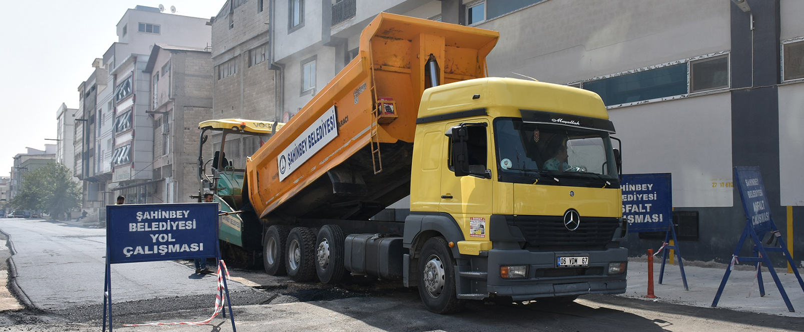 �ahinbey�de Asfalt �al��malar� S�r�yor