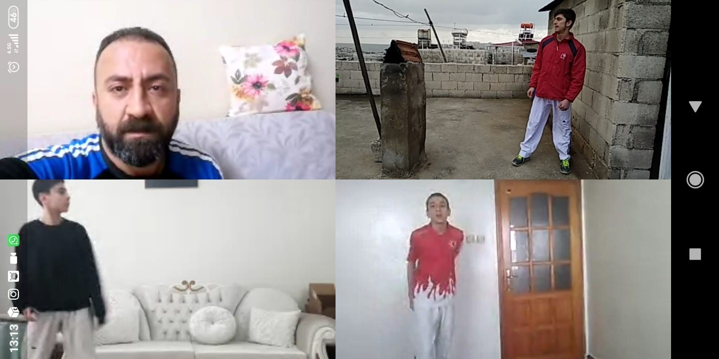 Tekvandocular�m�z Evde �al���yorlar