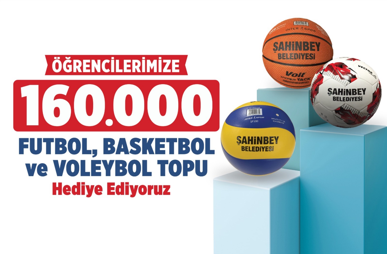 ��rencilerimize Futbol, Basketbol ve Voleybol Topu Hediye Ediyoruz